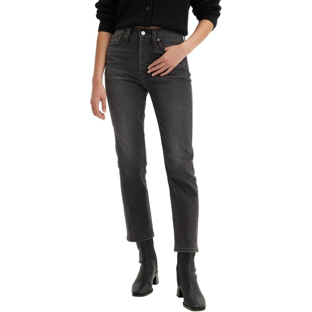 Levi's Strauss High-Rise Women's Jeans Size 29 X 28 Black Wedgie Straight Leg